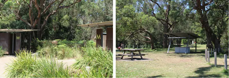 Facilities at Bonnie Vale campground in the Royal National Park, Sydney. 