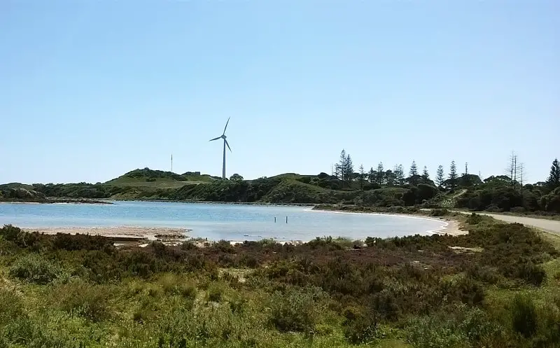Wind turbines on Rottnest Island.
