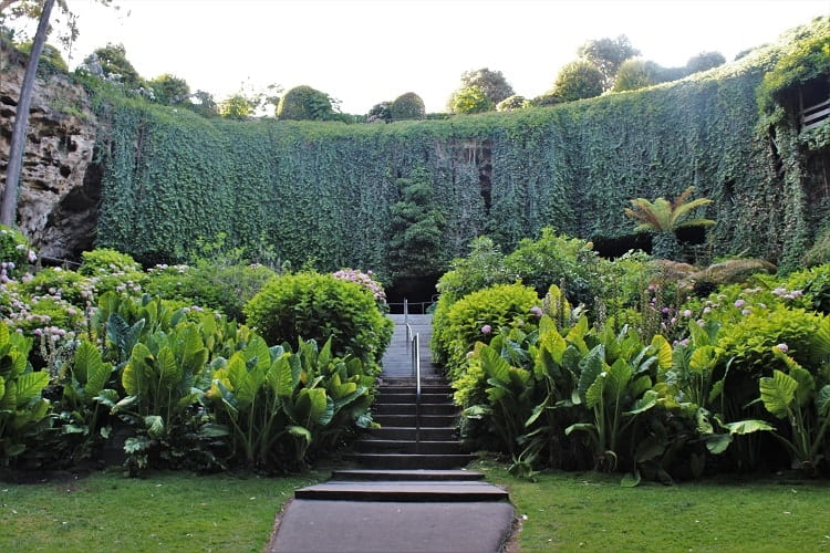 Beautiful sunken gardens in Mount Gambier.