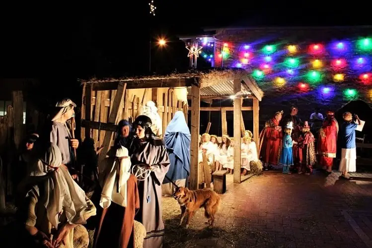 Nativity play at Lobethal Lights, Adelaide.