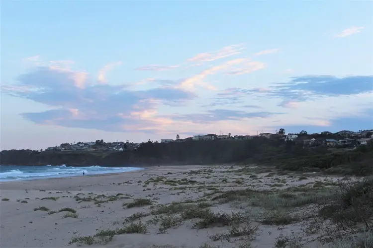 Sunset at Jones Beach, South Coast NSW.