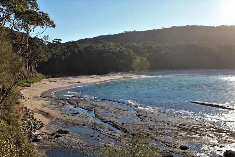 Stunning Depot Beach in New South Wales, where you can go camping.