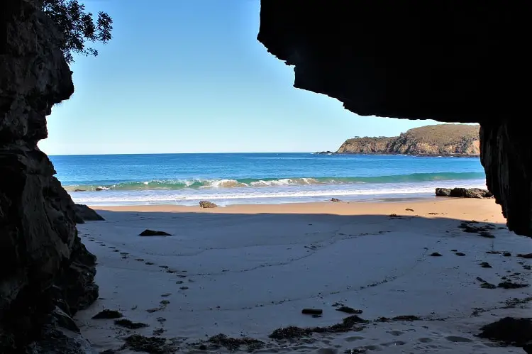 Interesting caves at Myrtle Beach in South Durras.
