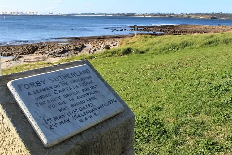 Forby Sutherland monument in Kurnell