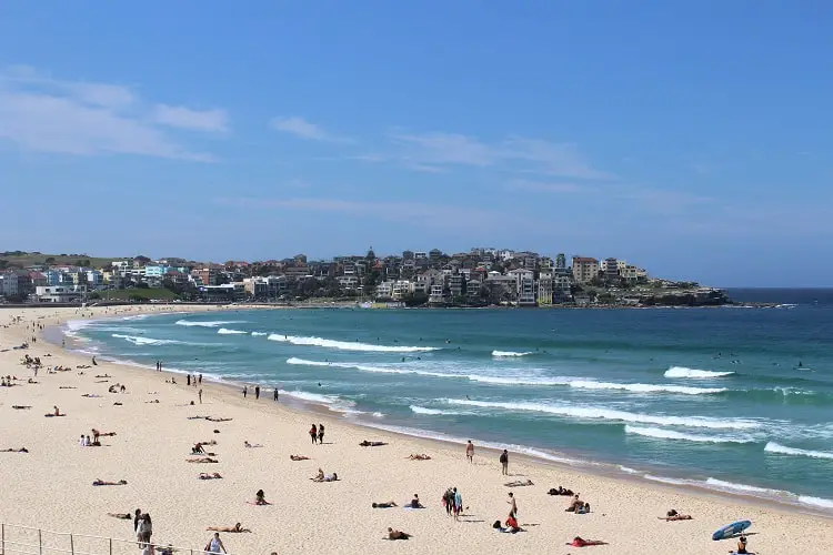 Bondi Beach, the most well-known of the Eastern Suburbs beaches in Sydney.
