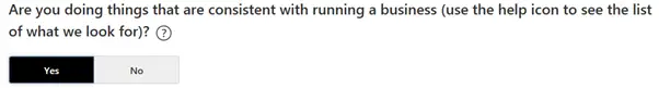 Australian businesses registration example.