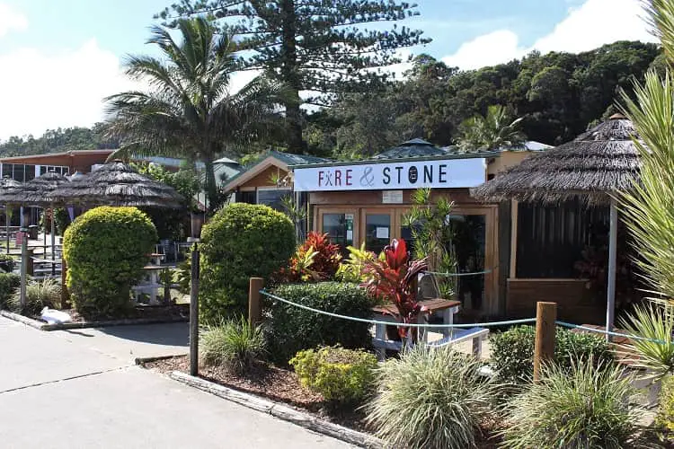 Fire & Stone restaurant on Moreton Island, Australia.