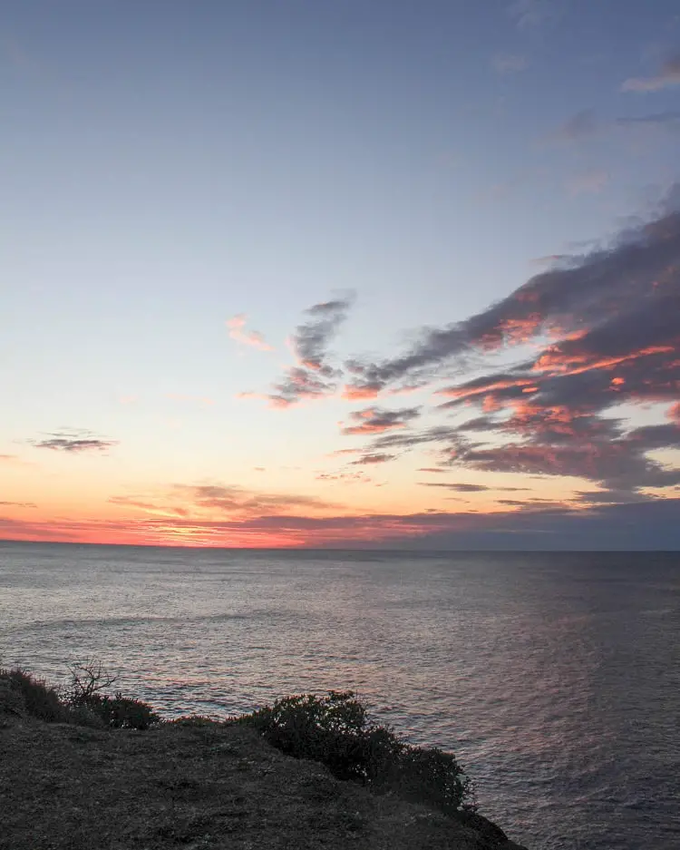 Amazing pastel sunrise over the ocean at Bangalley Head.