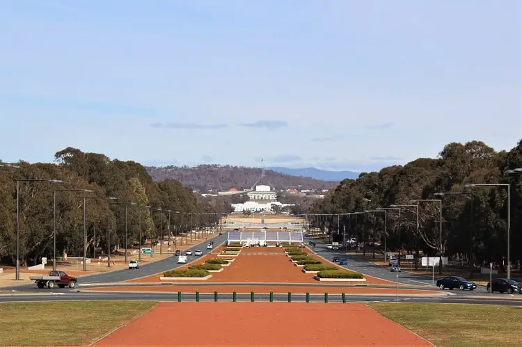 Anzac Parade in Canberra.