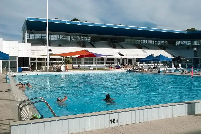 People swimming in Beatty Pool in Perth.