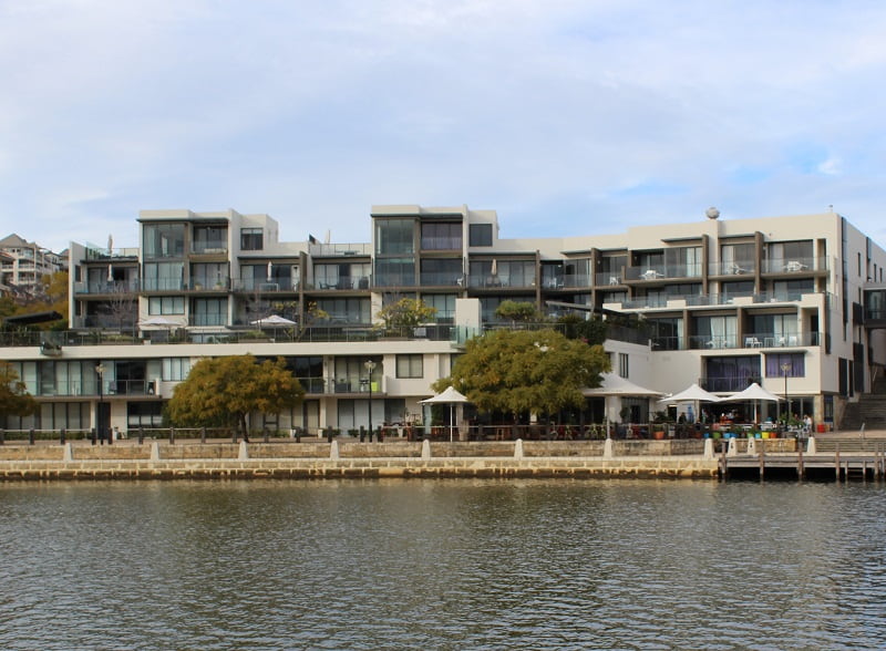 Units above restaurants in East Perth.