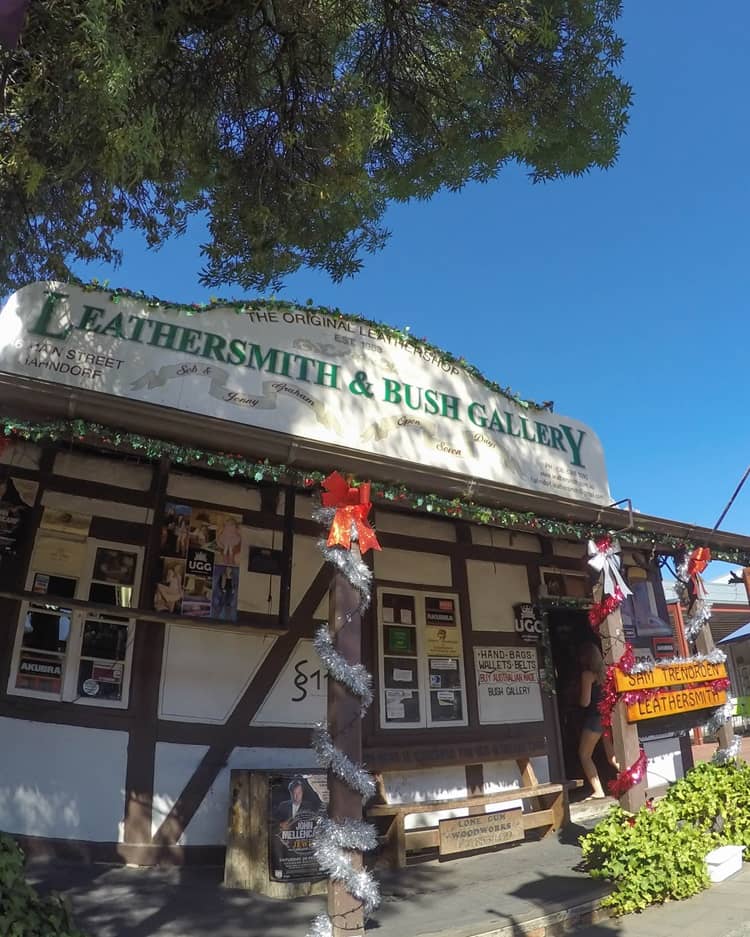 Leather shop and gallery in Hahndorf, Adelaide Hills.
